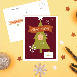 Carte de Noël personnalisée avec icônes de Noël