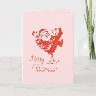 Carte de Noël personnalisée avec Père Noël dans un