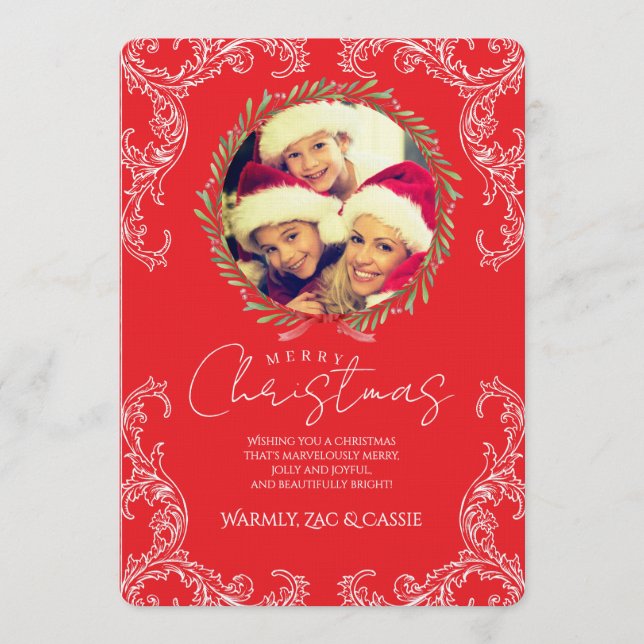 Carte de Noël personnalisée avec photo (Devant)