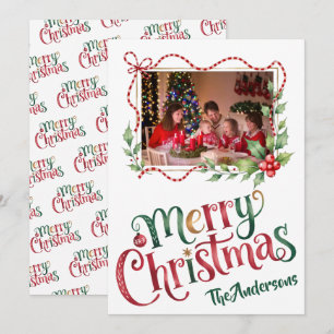 Carte de Noël personnalisée avec photo