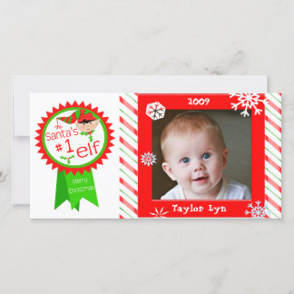 Carte de Noël personnalisée avec photo de bébé