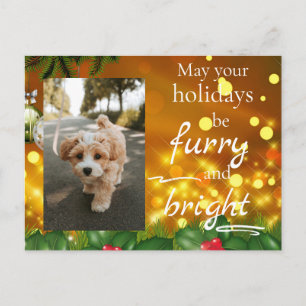 Carte de Noël personnalisée avec photo de chien ch