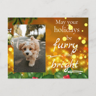 Carte de Noël personnalisée avec photo de chien ch