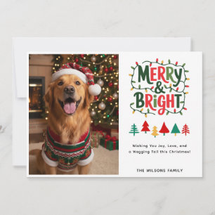 Carte de Noël personnalisée avec photo de Chien Re