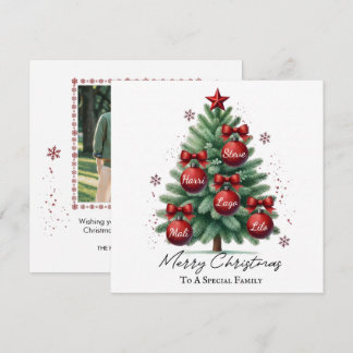 Carte de Noël personnalisée avec photo de famille