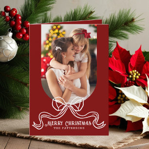 Carte de Noël personnalisée avec photo de famille