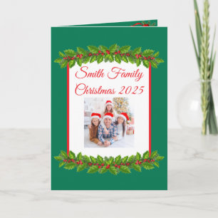 Carte de Noël personnalisée avec photo de famille