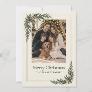 Carte de Noël personnalisée avec photo de famille