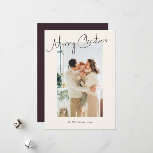 Carte de Noël personnalisée avec photo et écriture