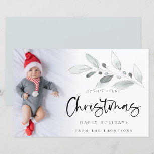 Carte de Noël personnalisée avec photo pour bébé, 