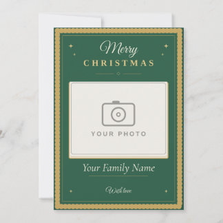 Carte de Noël personnalisée avec photo pour famill
