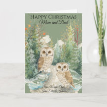 Carte de Noël personnalisée avec photo pour les pa