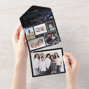 Carte de Noël personnalisée avec photos de famille