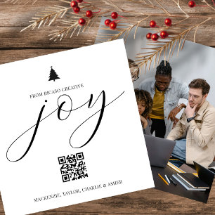 Carte de Noël personnalisée avec QR code pour entr