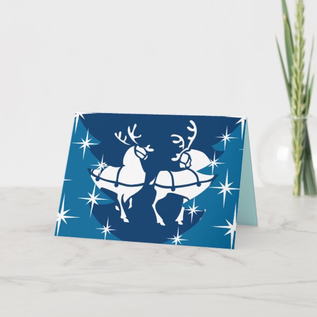Carte de Noël personnalisée Cartes de Noël bleu cl (Devant)
