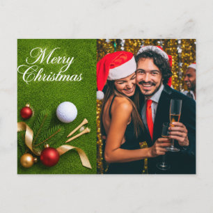 Carte de Noël personnalisée de golf avec photo