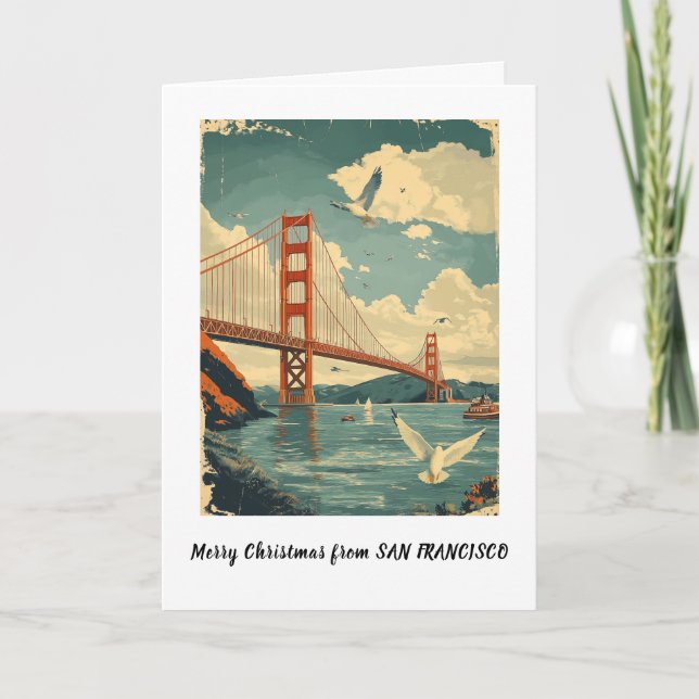 Carte de Noël personnalisée de San Francisco (Devant)