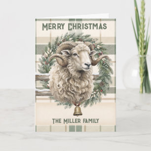 Carte de Noël personnalisée en aquarelle avec moti