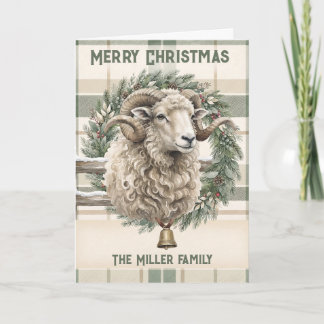 Carte de Noël personnalisée en aquarelle avec moti