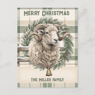 Carte de Noël personnalisée en aquarelle avec moti