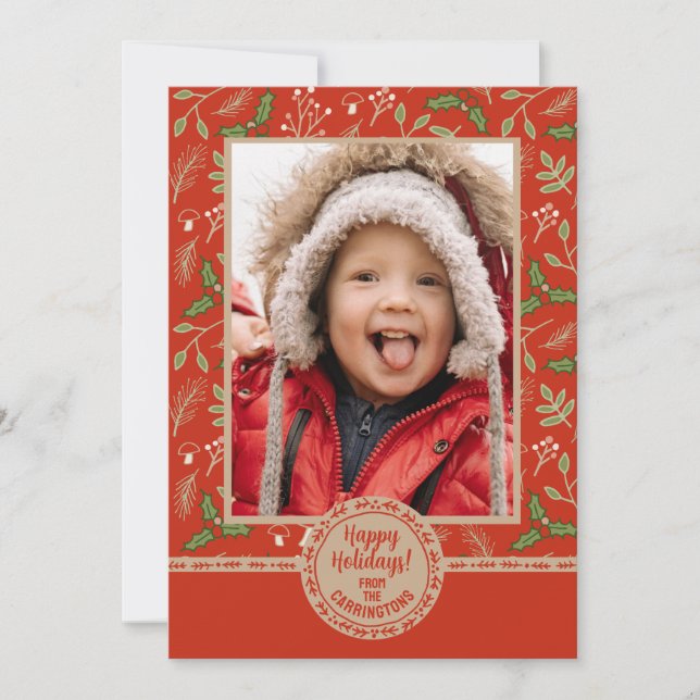 Carte de Noël personnalisée en bois (Devant)