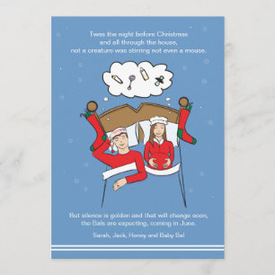 Carte de Noël PERSONNALISÉE Faire-part de grossess