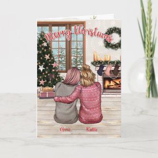 Carte de Noël personnalisée illustrée meilleure am