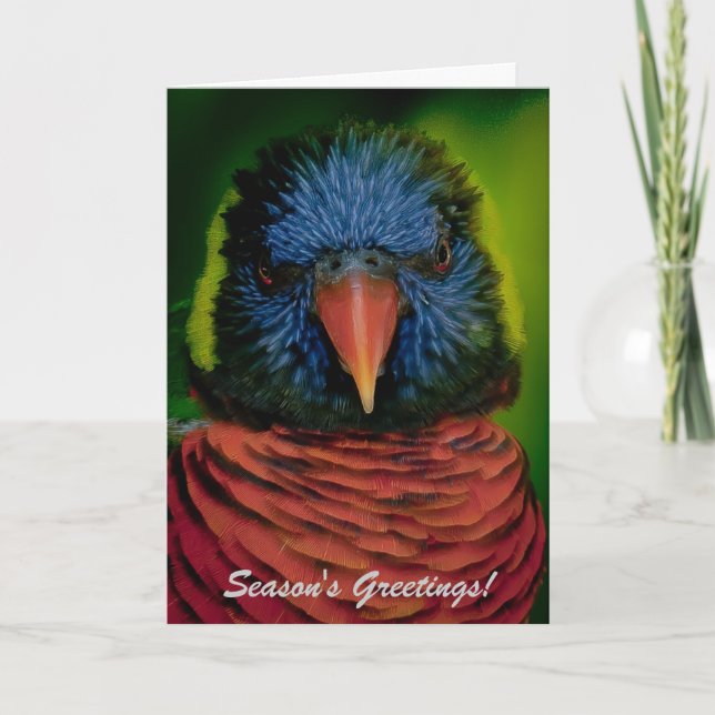 Carte de Noël personnalisée - Lorikeet (Devant)