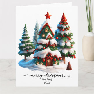 Carte de Noël personnalisée moderne minimaliste