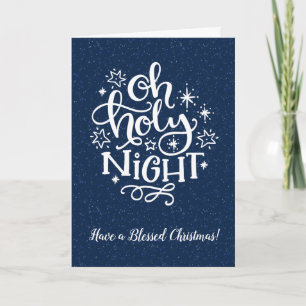 Carte de Noël personnalisée Oh Sainte Nuit