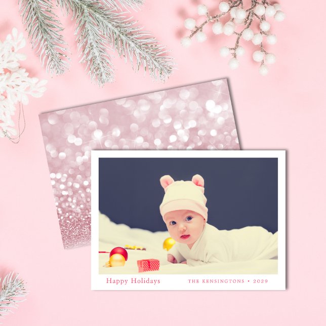 Carte de Noël personnalisée pour bébé (Personalized Baby’s First Christmas Holiday Card)