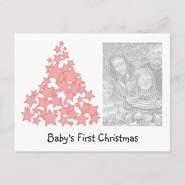 Carte de Noël personnalisée pour bébé (Devant)
