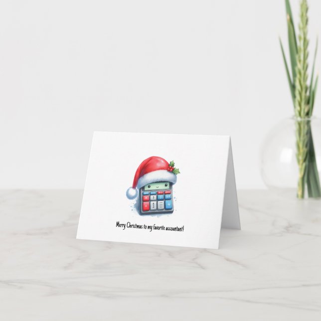 Carte de Noël personnalisée pour comptable (Devant)