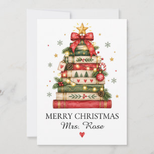 Carte de Noël personnalisée pour enseignant Cart