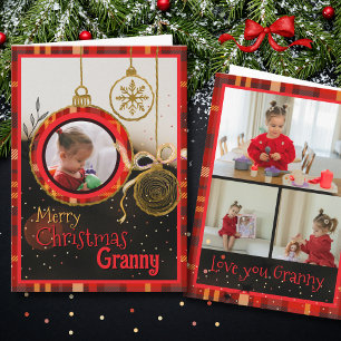 Carte de Noël personnalisée pour grand-mère   Carr
