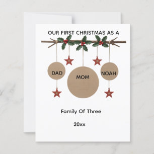 Carte de Noël personnalisée pour la famille 