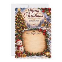 Carte de Noël personnalisée pour la famille