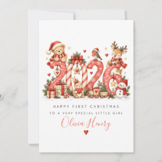 Carte de Noël personnalisée pour la première fête