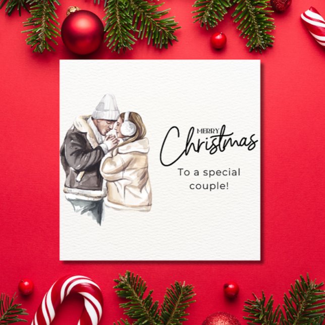 Carte de Noël personnalisée pour les couples (Créateur téléchargé)