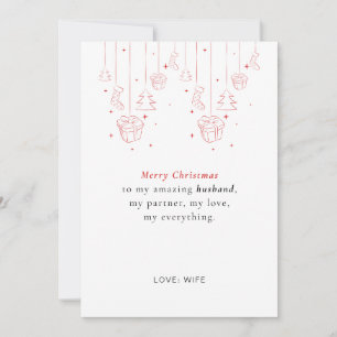 Carte de Noël personnalisée pour mari