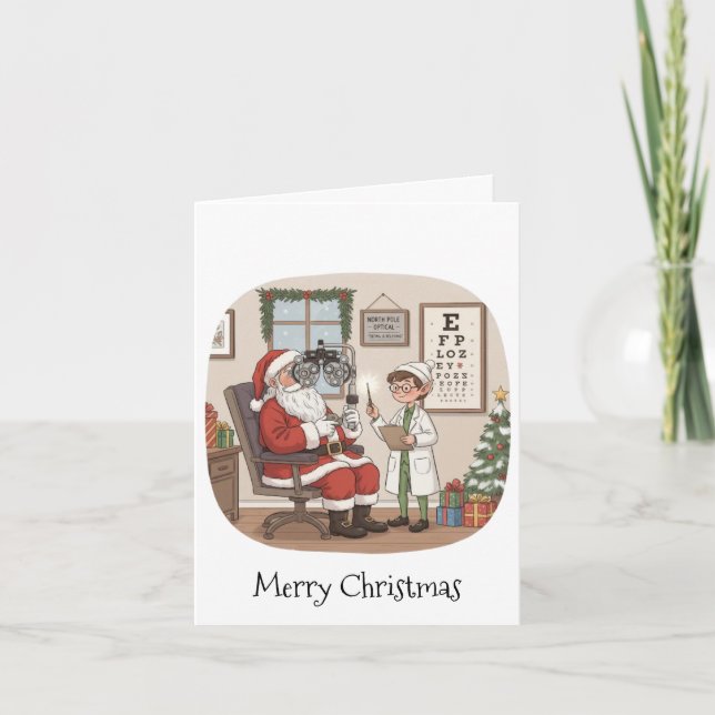 Carte de Noël personnalisée pour optométriste (Devant)