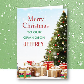 Carte de Noël personnalisée pour petit-fils Joyeux