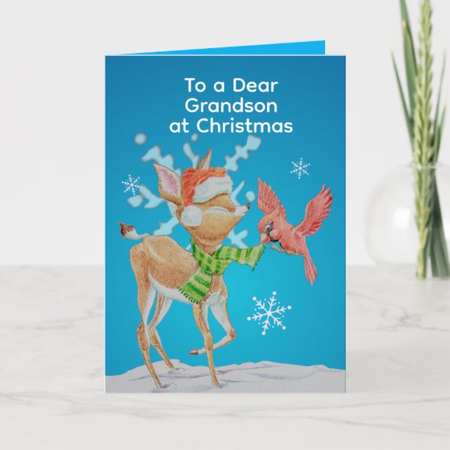Carte de Noël personnalisée pour petits-fils  (Devant)