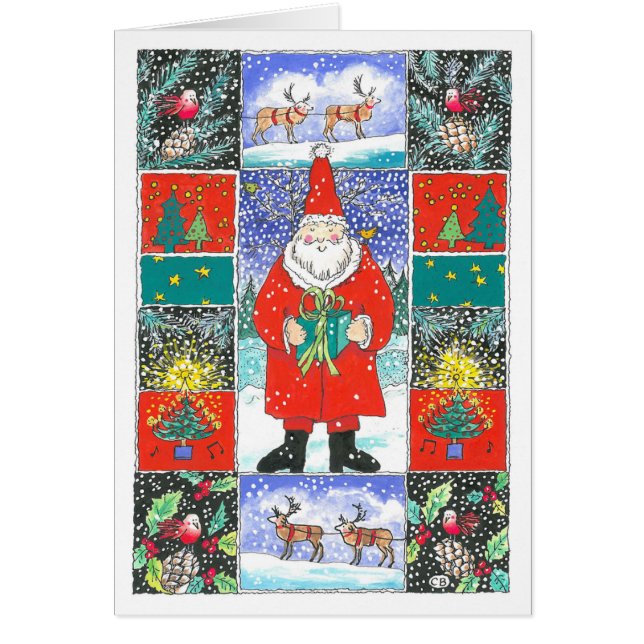 Carte de Noël personnalisée "Quilt" (Devant)