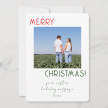 Carte de Noël personnalisée simple et minimaliste