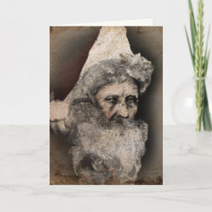 Carte de Noël perturbante au visage de Père Noël e