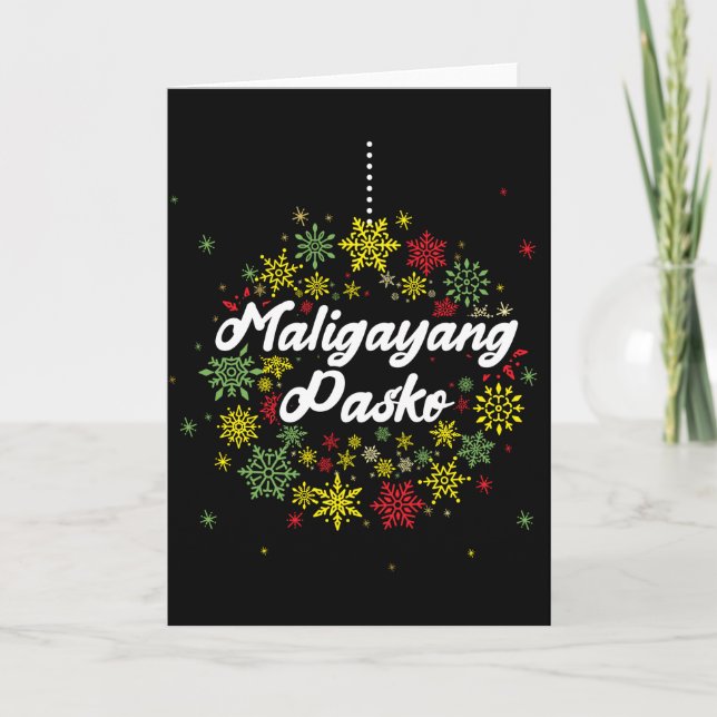 Carte de Noël Philippines Joyeux Noël Maligayang P (Devant)
