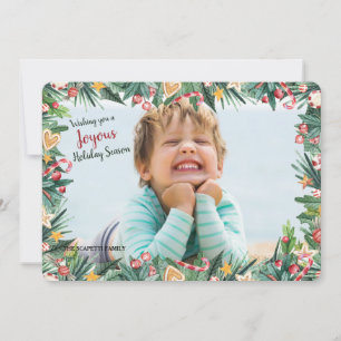 Carte de Noël photo à l'aquarelle