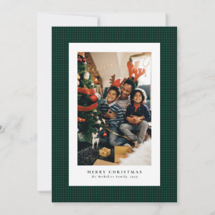 Carte de Noël photo à motif pied de poule