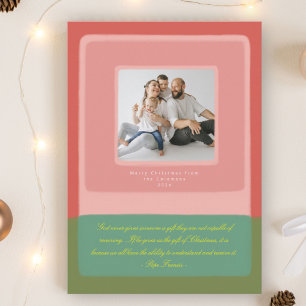 Carte de Noël photo avec citation religieuse 